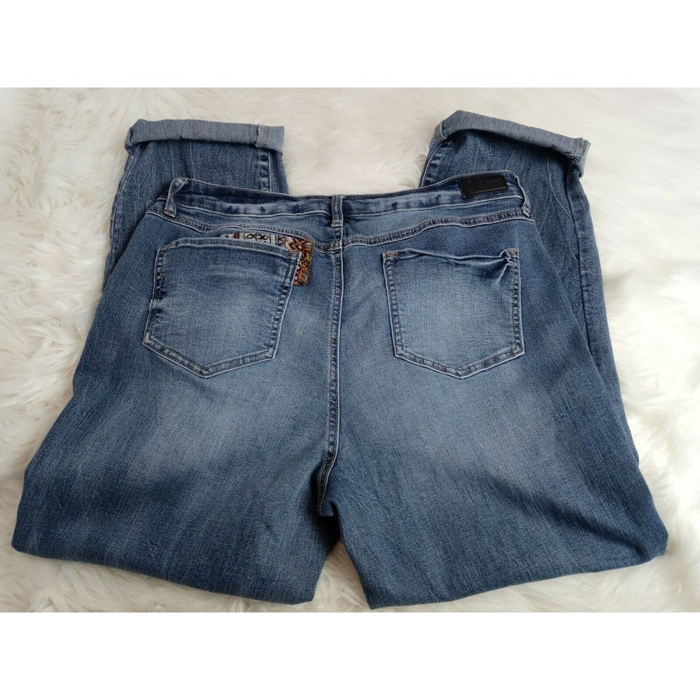 Natural Reflection Distressed High Rise Blue Jeans - Picture 5 of 12